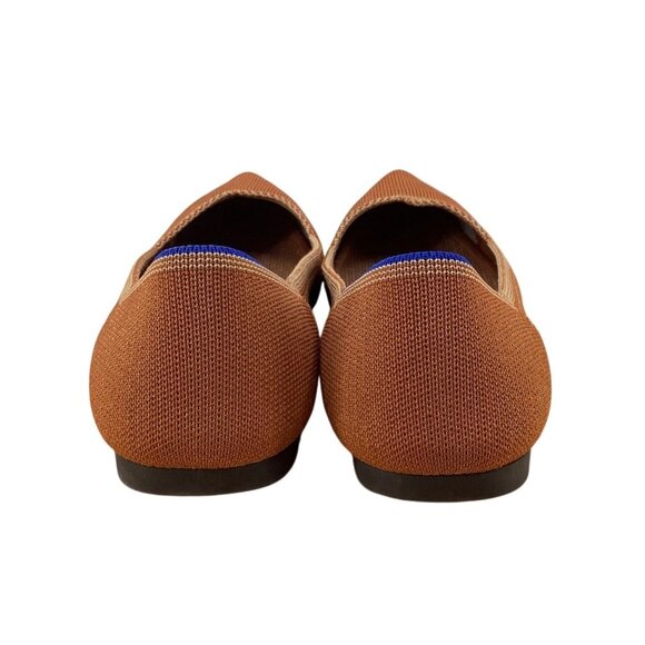 Women’s Rothy’s Pointy Toe Flats Burnt Orange Slip On Ballet Shoes Size 7.5 - Picture 4 of 8